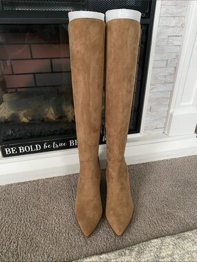 NEW! Anne Klein Tall Pointed-Toe Boots in Tan Brown